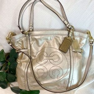 Coach Gold Leather Crossbody Bag #17064